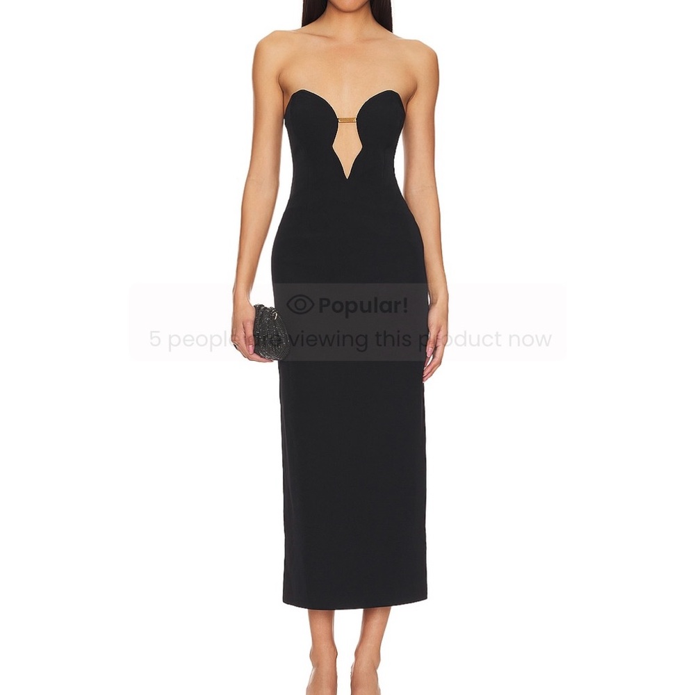 Elegant Black Strapless Dress